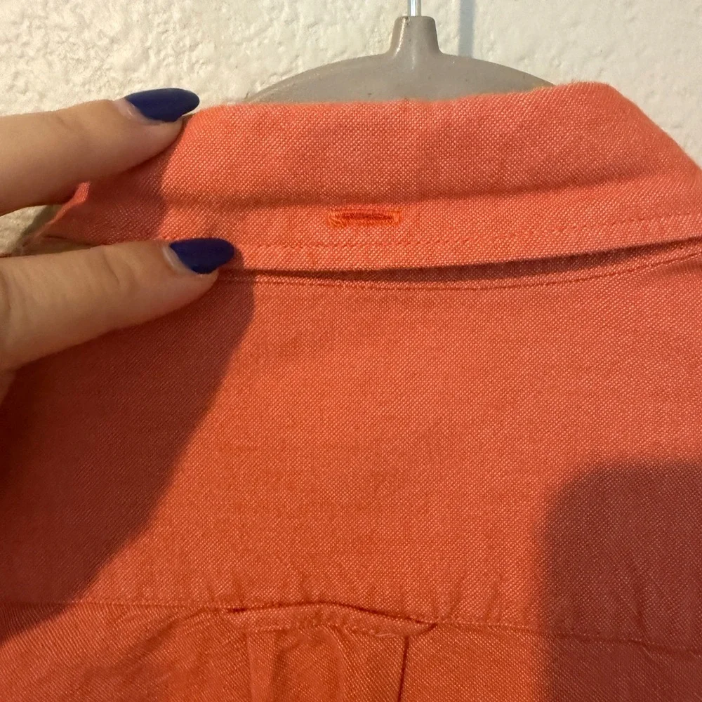 J. Crew Men's Vibrant Orange Casual Shirt